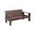 Divano da giardino a 2 posti Crate Lounge Outdoor legno rosso / Gerrit Rietveld, 1934 - L 134,5 cm - Hay