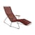 Transat inclinable Click Sunrocker plastique rouge / 2 positions - Houe