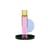 Astro Candle stick glass pink - HÜBSCH
