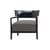 Gepolsterter Sessel Cara INDOOR plastikmaterial textil schwarz / Stoffbezug - Kartell