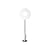 Lampada a stelo Iris Totem tessuto bianco / LED - Ø 60 cm - Dix Heures Dix