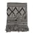 Plaid  tissu noir blanc / 160 x 130 cm - Coton recyclé - Bloomingville