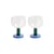 Bicchiere da vino Cantine vetro blu / Set di 2 - & klevering