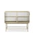 Buffet Haze métal verre beige / L 110 x H 90 cm / 2 portes verre cannelé - Ferm Living