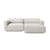 Canapé d'angle Develius B tissu beige / 3 places - L 220 cm / Dormeuse droite - &tradition