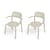 Lot de 2 fauteuils empilables Toní métal beige - Fatboy