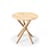 Table d'appoint Mikado bois naturel / Chêne massif - Ø 50 cm - Ethnicraft