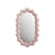 Wandspiegel Zigzag plastikmaterial rosa / 52.5 x 31.5 cm - Poly-natur - & klevering