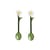 Cuillère à café Flora verre vert / Set de 2 - L 13,5 cm - & klevering