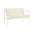 Panca con schienale Palissade Cord Dining tessuto bianco / L 128 cm - Corda in tessuto riciclato - Hay