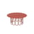 Table basse Flower Small métal rouge / By Alexander Girard, 1977 - Ø 60 cm - Vitra