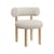 Chaise rembourrée Fat Dining tissu blanc / Tissu Elle Sahco - Tom Dixon