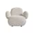 Fauteuil rembourré Toe Flat tissu blanc / Avec accoudoirs - 101 COPENHAGEN