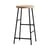 Tabouret de bar Cornet métal noir bois naturel / H 65 cm - Hay