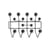 Hang it all Wall coat rack metal wood black / Eames (1953) - Vitra