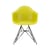 Sessel RE DAR - Eames Plastic Armchair plastikmaterial gelb / (1950) - Beine schwarz / recycelt - Vitra