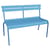 Bank mit Rückenlehne Luxembourg metall blau / 3-Sitzer - L 118 cm - Fermob