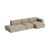 Canapé d'angle Mags Soft Low Armrest n°4 beige / 3 places -  L 331 cm/ Accoudoir droite - Hay