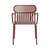 Week-end Stackable bridge armchair metal red / Aluminium - Petite Friture