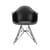 Fauteuil RE DAR - Eames Plastic Armchair plastique noir / (1950) - Pieds noirs / Recyclé - Vitra