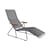 Transat inclinable Click Sunlounger plastique gris / 7 positions - Houe