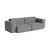 Canapé droit Mags Soft Low Armrest n°1 gris foncé / 2,5 places - L 238 cm - Hay