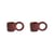 Donut Small Espresso cup ceramic red / Ø  6 x H 5.5 cm - Set of 2 - Petite Friture