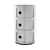 Ablage Componibili plastikmaterial grau silber metall / 3 Schubladen - metallic - Kartell