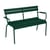 Banc avec dossier Luxembourg métal vert / 2 places - L 131 cm - Fermob
