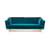 Sofa  textil blau holz natur / L 210 cm - Velours - RED Edition