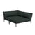 Modulares Gartensofa Level 2 Cozy textil grün / Weiche Rückenlehne & tiefe Sitzfläche - Eckmodul rechts L 173,5 x T 139 cm - Houe