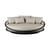 Canapé de jardin rond Solis OUTDOOR teck noir / Ø 200 cm - MORPHO