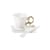 Tasse à café I-Coffee céramique or blanc / Set tasse + soucoupe + cuillère - Seletti