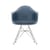 Poltrona RE DAR - Eames Plastic Armchair materiale plastico blu / (1950) - Gambe cromate - Seduta imbottita / Riciclata - Vitra