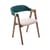Fauteuil rembourré Mathilda tissu bleu rose vert bois naturel - Moroso