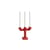 Candeliere Chunk Large metallo rosso - & klevering