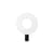 Lampe de table Iris tissu blanc / LED - Ø 40 cm - Dix Heures Dix