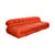 Sofa Soriana textil orange 3-Sitzer L 250 cm / Afra & Tobia Scarpa, 1969 - Bouclé-Stoff - CASSINA