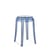 Charles Ghost Stackable stool plastic material blue / H 46 cm - Polycarbonate - Kartell