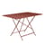 Table pliante Bistro métal rouge marron / 117 x 77 cm - 6 personnes - Trou parasol - Fermob