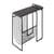Tavolino d'appoggio Sino pietra nero / Porta-riviste - Marmo / 45 x 21 x H 51 cm - AYTM