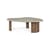 Boomerang Outdoor Coffee table stone grey / 126 x 74 x H 40 cm - Recycle concrete & Teak - Ethnicraft