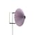Applique avec prise Matin Small tissu violet / LED - Ø 30 cm - Hay