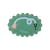 Set da tavola Together tessuto verde / 48 x 35 cm - Ricamato - Bitossi Home