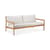 Canapé de jardin 2 places Jack Outdoor tissu bois blanc / L 180 cm - Teck - Ethnicraft