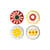 Piatto per dolcetti Festivo ceramica multicolore / Set di 4 - Ø 13 cm - & klevering