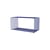 Regal Panton Wire Extended Rectangle metall blau / 70 x H 34,8 x T 34,8 cm - Verner Panton, 1971 - MONTANA