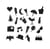 Set Symboles Party plastikmaterial schwarz / für Memo-Board - Design Letters
