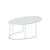 Table basse Slim Irony ovale métal blanc / 70 x 42 H 29 cm - Zeus
