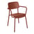 Studie Stackable armchair metal red / Aluminium - Fermob